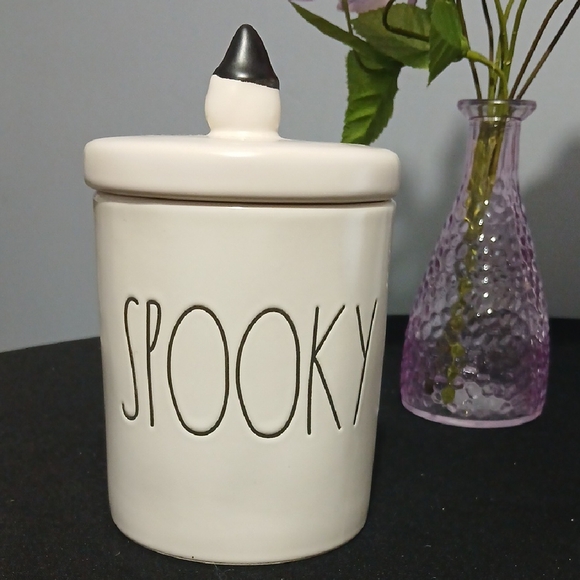 Rae Dunn Other - Rae Dunn Spooky White Ceramic Canister